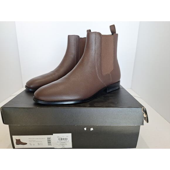 Coach Graham Chelsea Boots Mahogany Brown Leather Men’s 10 D | New in Box - Picture 4 of 8